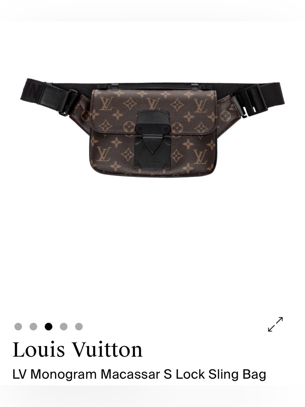 Louis Vuitton Monogram Macassar Brown & Black Belt Bag